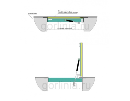 Напольный люк Стелс 700*1100п конструкция